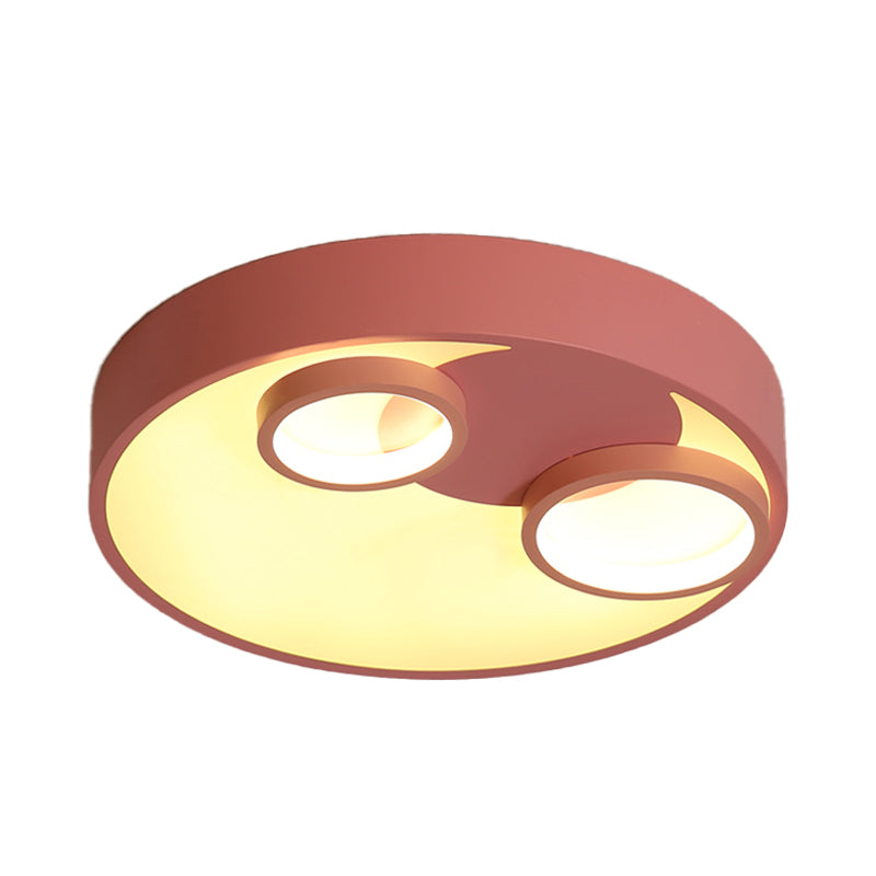 Metal Round Flush Light with Acrylic Diffuser Nordic Led Flush Mount Light for Kids Clearhalo 'Ceiling Lights' 'Close To Ceiling Lights' 'Close to ceiling' 'Flush mount' Lighting' 191933