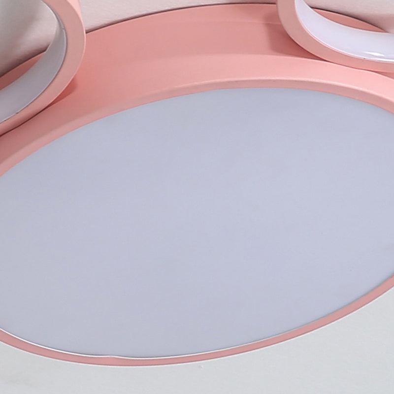 Metal Round Flush Light with Acrylic Diffuser Nordic Led Flush Mount Light for Kids Clearhalo 'Ceiling Lights' 'Close To Ceiling Lights' 'Close to ceiling' 'Flush mount' Lighting' 191936