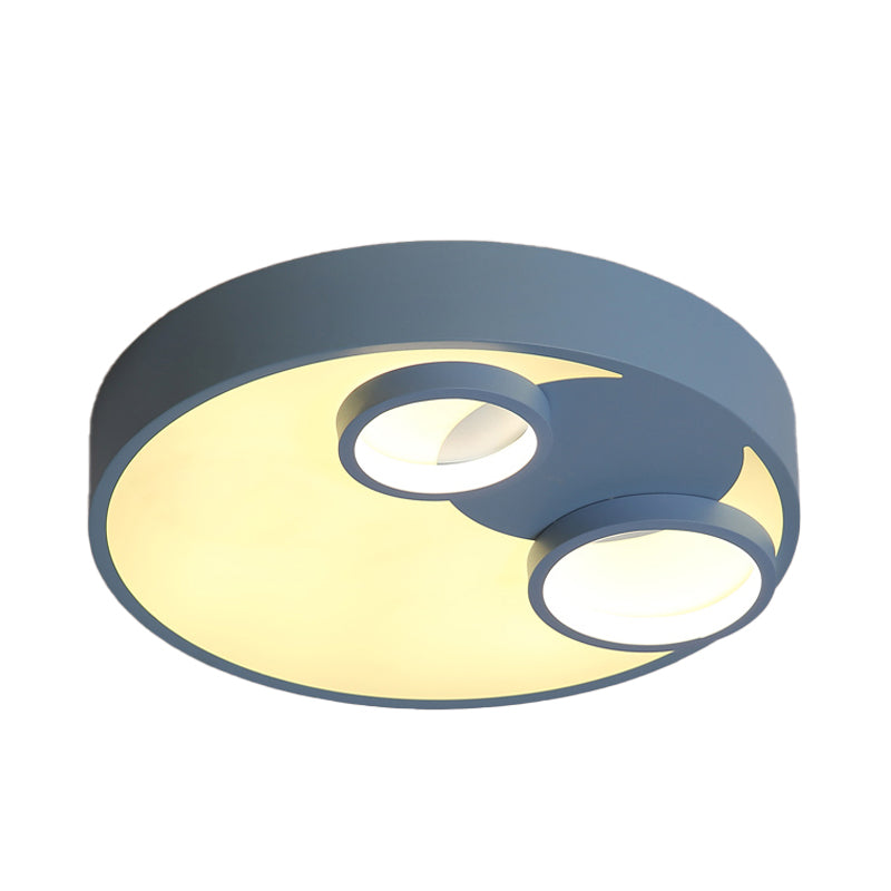 Metal Round Flush Light with Acrylic Diffuser Nordic Led Flush Mount Light for Kids Clearhalo 'Ceiling Lights' 'Close To Ceiling Lights' 'Close to ceiling' 'Flush mount' Lighting' 191939