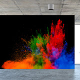 Huge Rainbow Explosion Mural Decal Modern Novelty Abstract Wall Art in Multi Color Clearhalo 'Wall Decor' 'Wall Mural' 1920309