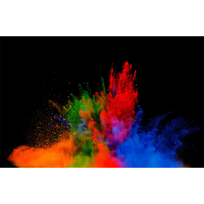 Huge Rainbow Explosion Mural Decal Modern Novelty Abstract Wall Art in Multi Color Clearhalo 'Wall Decor' 'Wall Mural' 1920310
