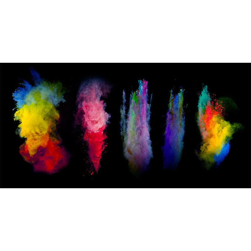 Huge Rainbow Explosion Mural Decal Modern Novelty Abstract Wall Art in Multi Color Clearhalo 'Wall Decor' 'Wall Mural' 1920325