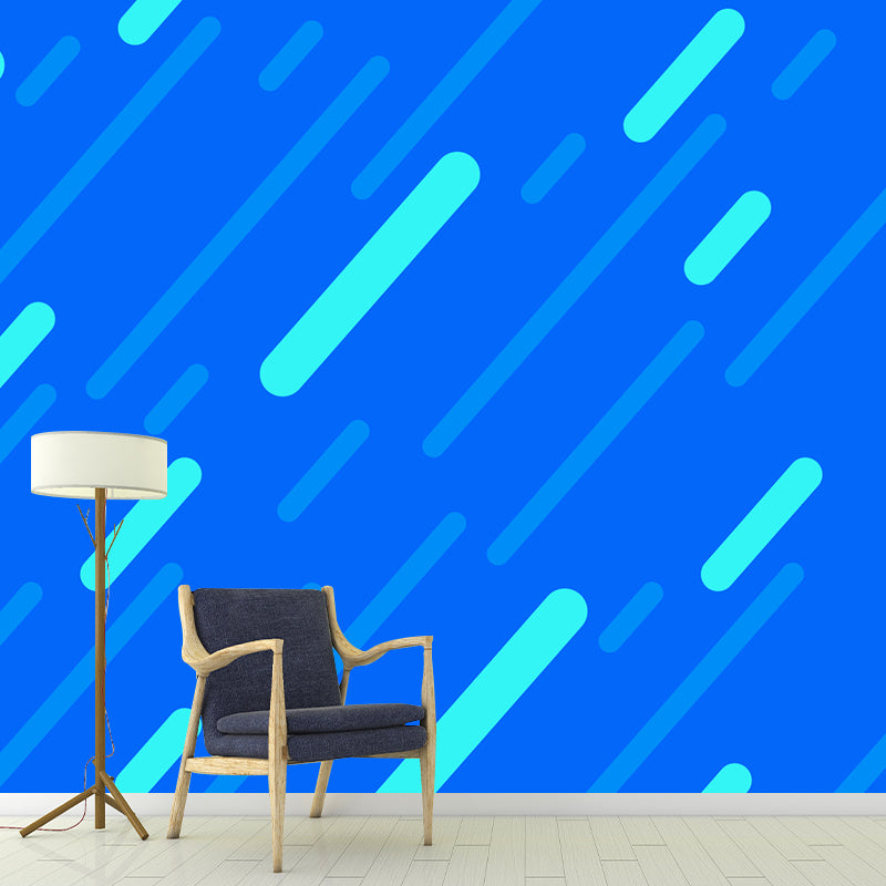 Bright Color Geometric Shapes Mural Stain-Proof Modern Living Room Wall Art, Made to Measure Clearhalo 'Wall Decor' 'Wall Mural' 1920333