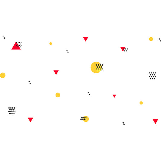 Bright Color Geometric Shapes Mural Stain-Proof Modern Living Room Wall Art, Made to Measure Clearhalo 'Wall Decor' 'Wall Mural' 1920340