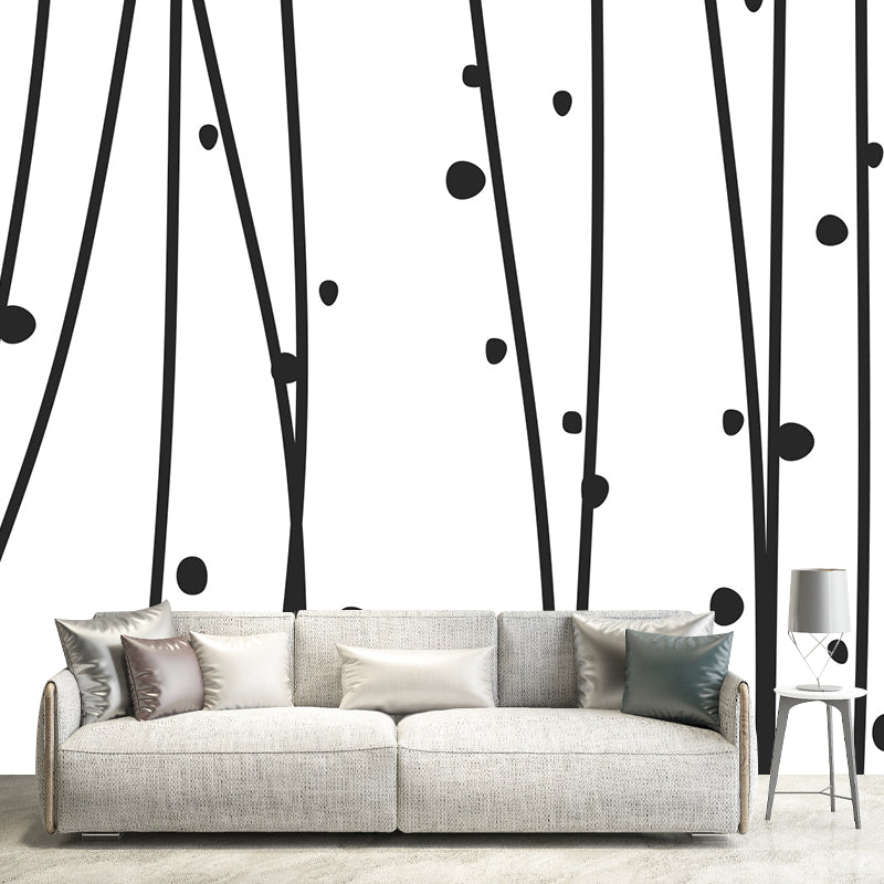 Large Modern Mural Wallpaper Dark Color Geometry Wall Decor, Custom Size Available Clearhalo 'Wall Decor' 'Wall Mural' 1920358