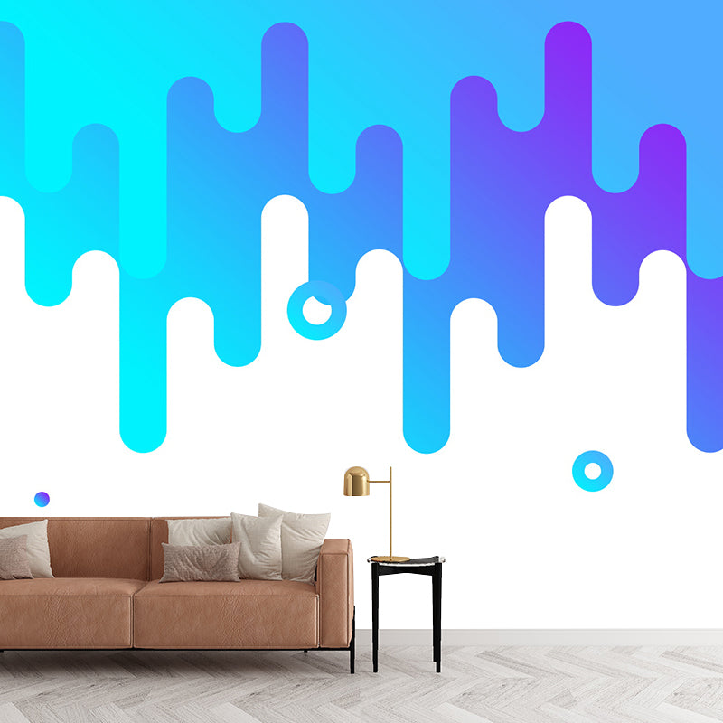 Large Modern Mural Wallpaper Dark Color Geometry Wall Decor, Custom Size Available Clearhalo 'Wall Decor' 'Wall Mural' 1920368