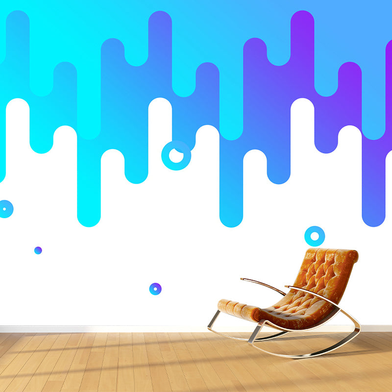 Large Modern Mural Wallpaper Dark Color Geometry Wall Decor, Custom Size Available Clearhalo 'Wall Decor' 'Wall Mural' 1920369