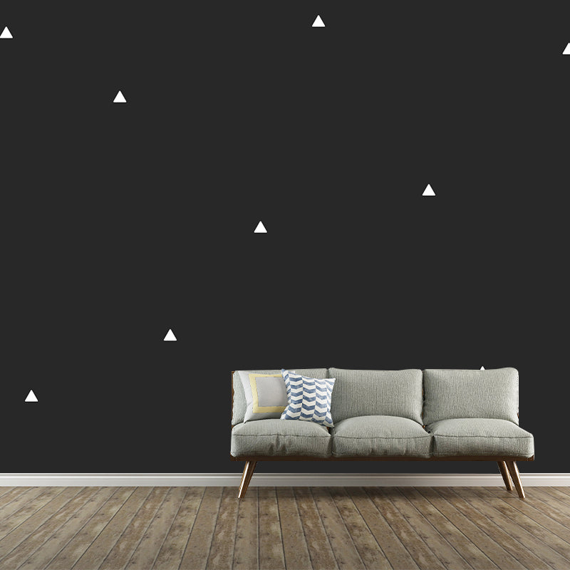 Large Modern Mural Wallpaper Dark Color Geometry Wall Decor, Custom Size Available Clearhalo 'Wall Decor' 'Wall Mural' 1920373