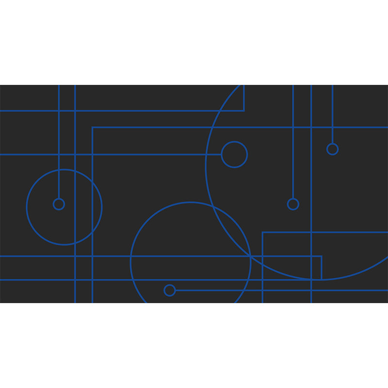 Illustration Geometrical Mural Decal Whole Wall Covering for Bedroom, Custom Print Clearhalo 'Wall Decor' 'Wall Mural' 1920395