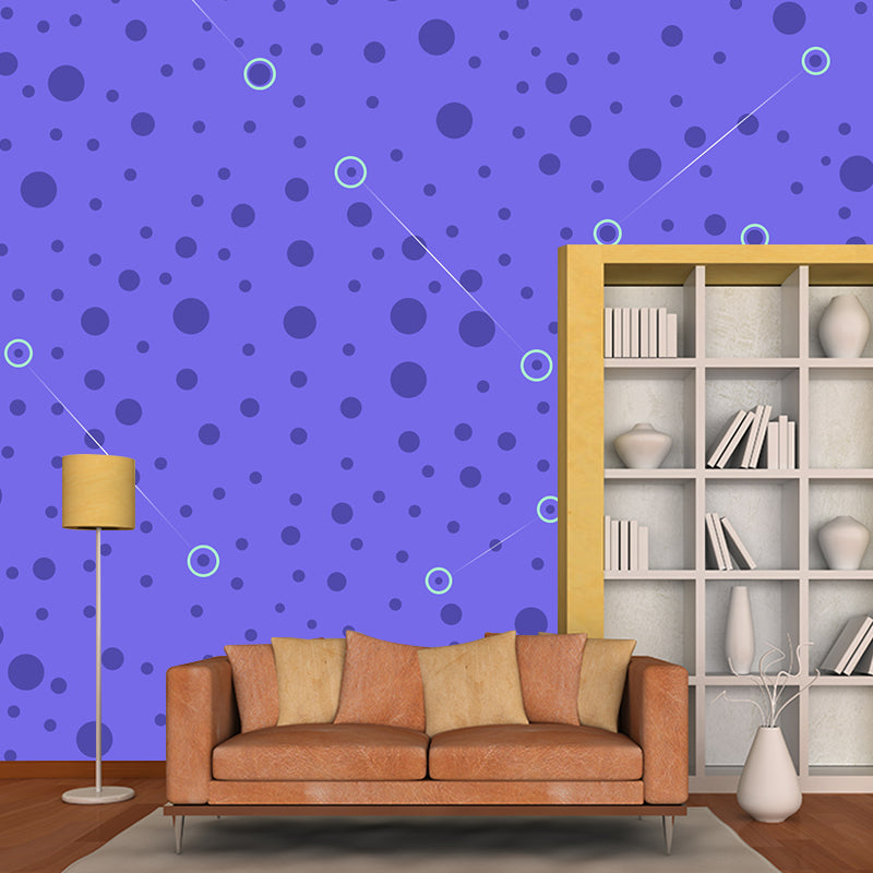 Contemporary Geometric Patterned Mural Non-Woven Waterproof Pastel Wall Art for Bedroom Clearhalo 'Wall Decor' 'Wall Mural' 1920429