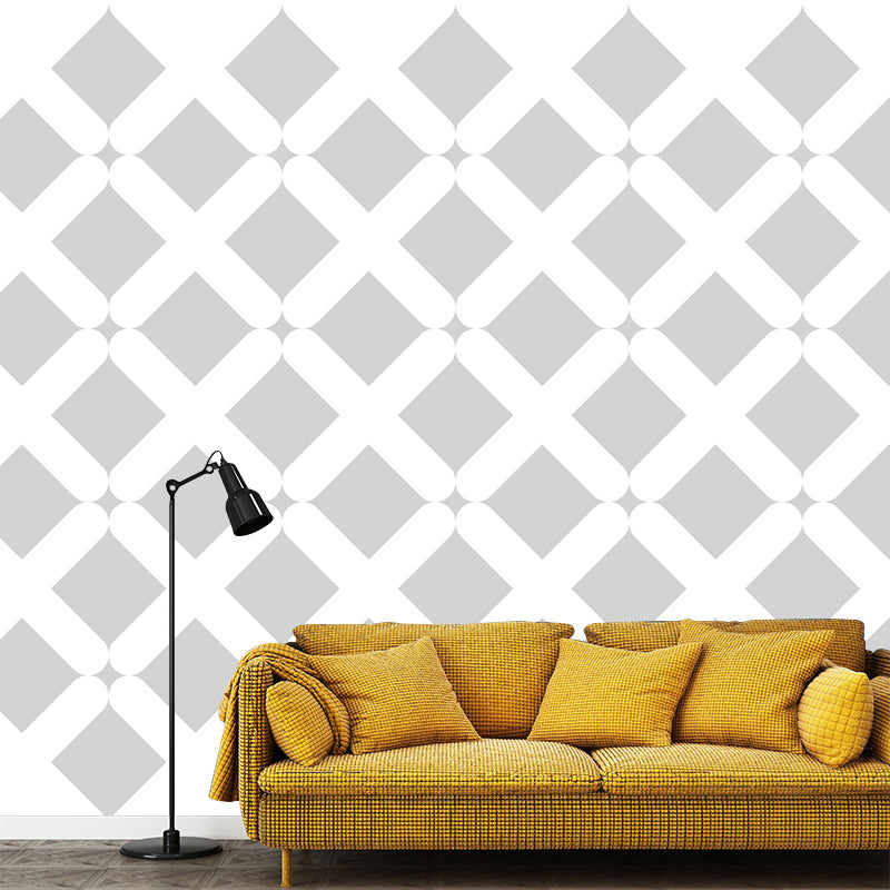 Moisture Resistant Geometry Wall Mural Modernism Non-Woven Fabric Wall Decor, Custom Made Clearhalo 'Wall Decor' 'Wall Mural' 1920439