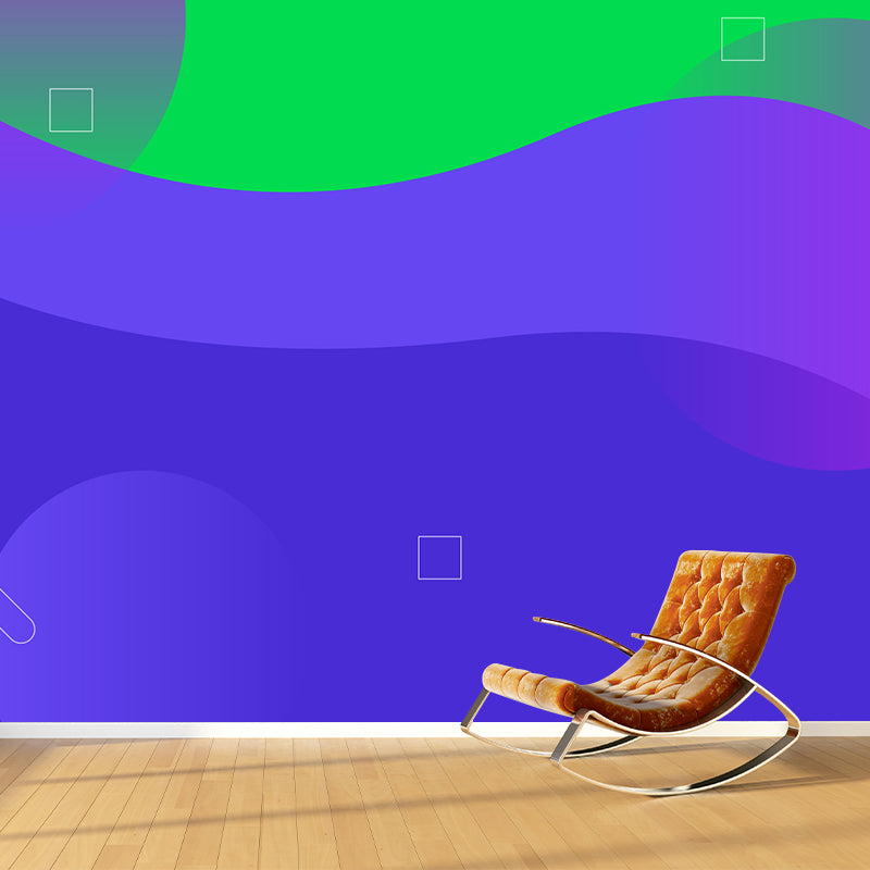 Moisture Resistant Geometry Wall Mural Modernism Non-Woven Fabric Wall Decor, Custom Made Clearhalo 'Wall Decor' 'Wall Mural' 1920448