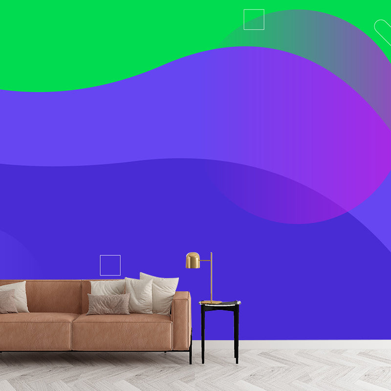 Moisture Resistant Geometry Wall Mural Modernism Non-Woven Fabric Wall Decor, Custom Made Clearhalo 'Wall Decor' 'Wall Mural' 1920449