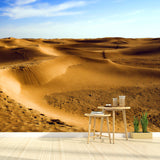 Yellow Desert Landscape Wallpaper Mural Stain-Resistant Wall Covering for Living Room Clearhalo 'Wall Decor' 'Wall Mural' 1920617