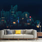 Modern 3D City View Mural Wallpaper Non Woven Moisture Resistant Black Wall Art for Living Room Clearhalo 'Wall Decor' 'Wall Mural' 1920828