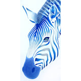 Contemporary Zebra Head Mural Non-Woven Stain-Proofing Soft Color Wall Art for Bathroom Clearhalo 'Wall Decor' 'Wall Mural' 1920884