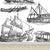 Modern Sailing Ship Mural Decal Pastel Color Guest Room Wall Art, Custom Printed Light Gray Clearhalo 'Wall Decor' 'Wall Mural' 1920896