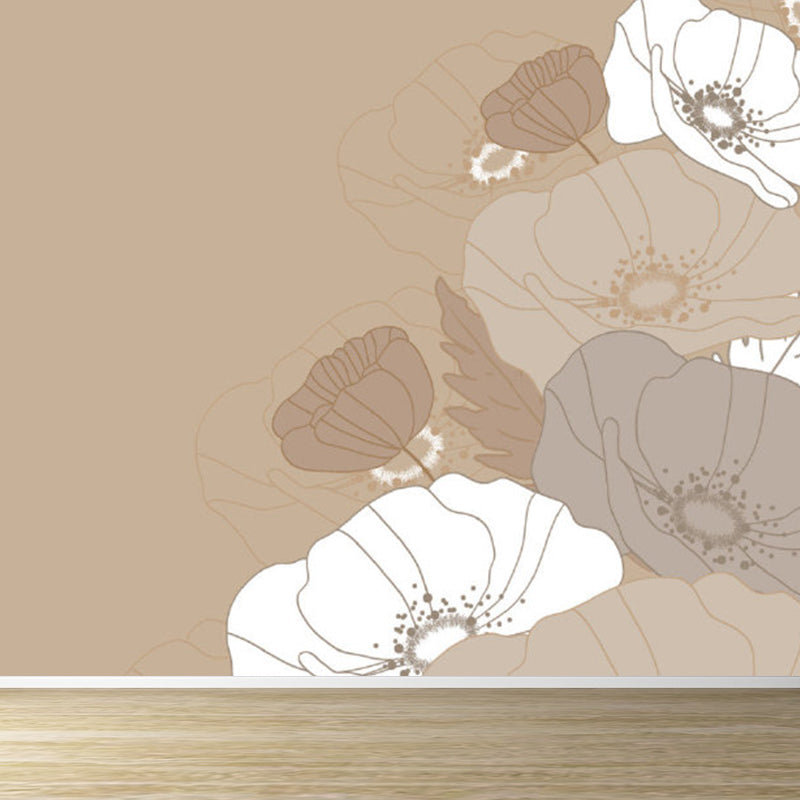 Diverse Flowers Print Wall Mural for Dining Room Florentine Wall Decor, Customised Clearhalo 'Wall Decor' 'Wall Mural' 1920932