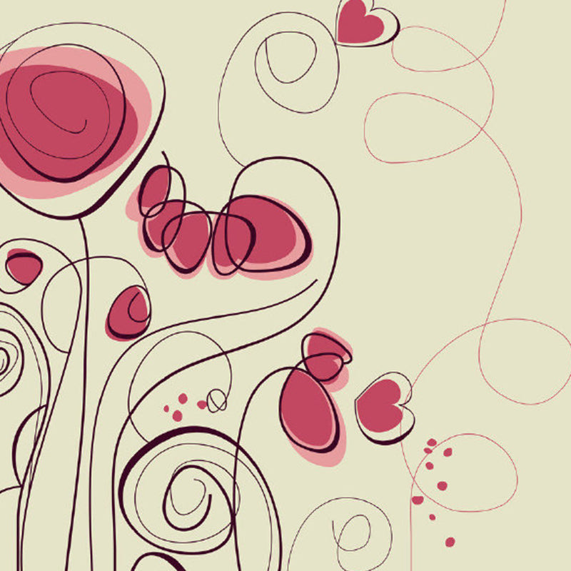 Diverse Flowers Print Wall Mural for Dining Room Florentine Wall Decor, Customised Clearhalo 'Wall Decor' 'Wall Mural' 1920944