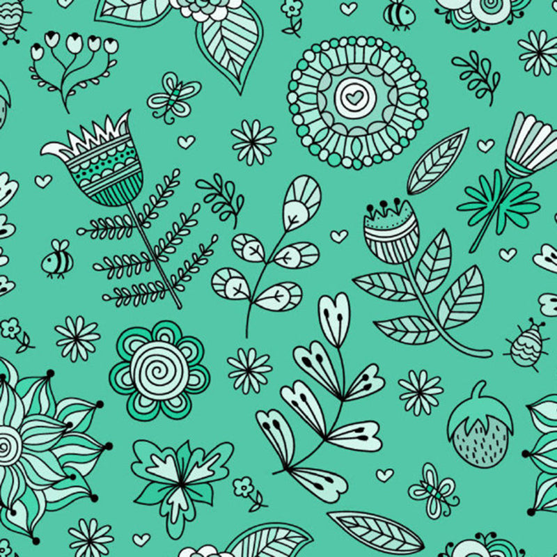 Diverse Flowers Print Wall Mural for Dining Room Florentine Wall Decor, Customised Clearhalo 'Wall Decor' 'Wall Mural' 1920949