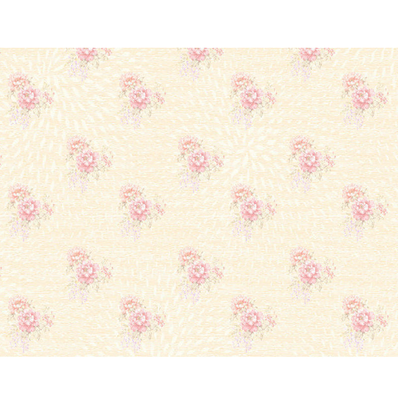 Vivid Floral Design Mural Decal Modern No-Woven Material Wall Decor in Light Color Clearhalo 'Wall Decor' 'Wall Mural' 1920999