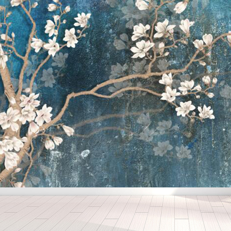 Flower Pattern Wall Mural Modern Decorative Dining Room Wall Covering, Custom Printed Clearhalo 'Wall Decor' 'Wall Mural' 1921012