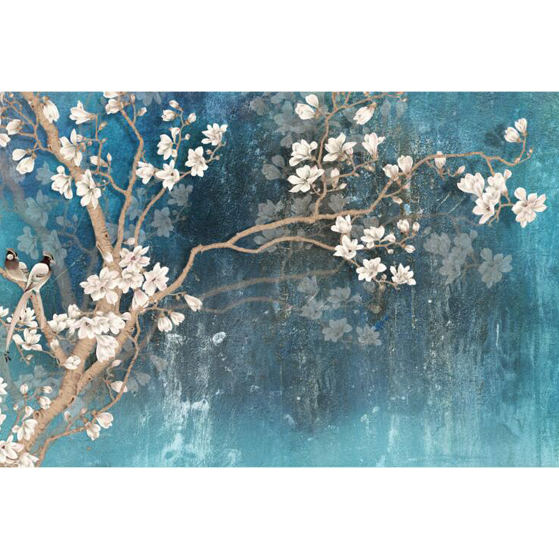 Flower Pattern Wall Mural Modern Decorative Dining Room Wall Covering, Custom Printed Clearhalo 'Wall Decor' 'Wall Mural' 1921014