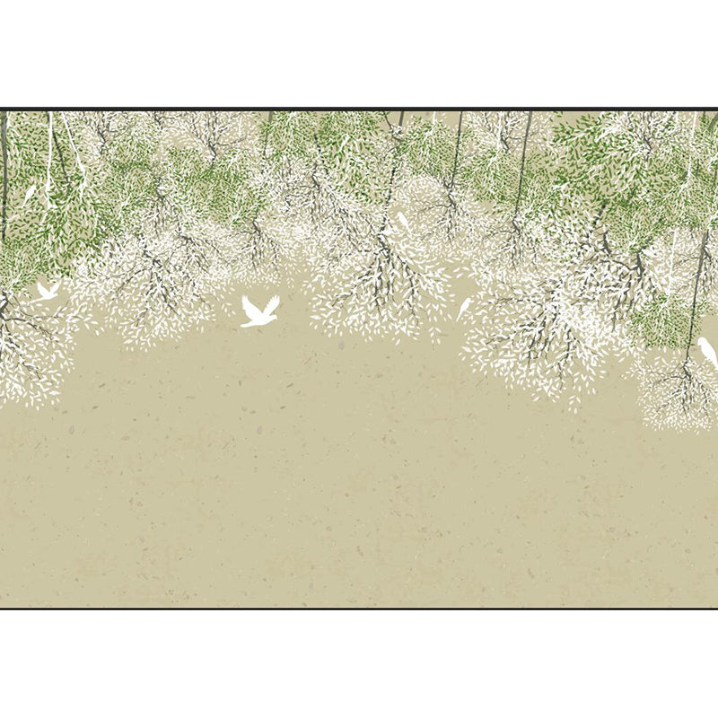 Botanical Mural Wallpaper Pastel Color Contemporary Wall Covering for Living Room Clearhalo 'Wall Decor' 'Wall Mural' 1921044