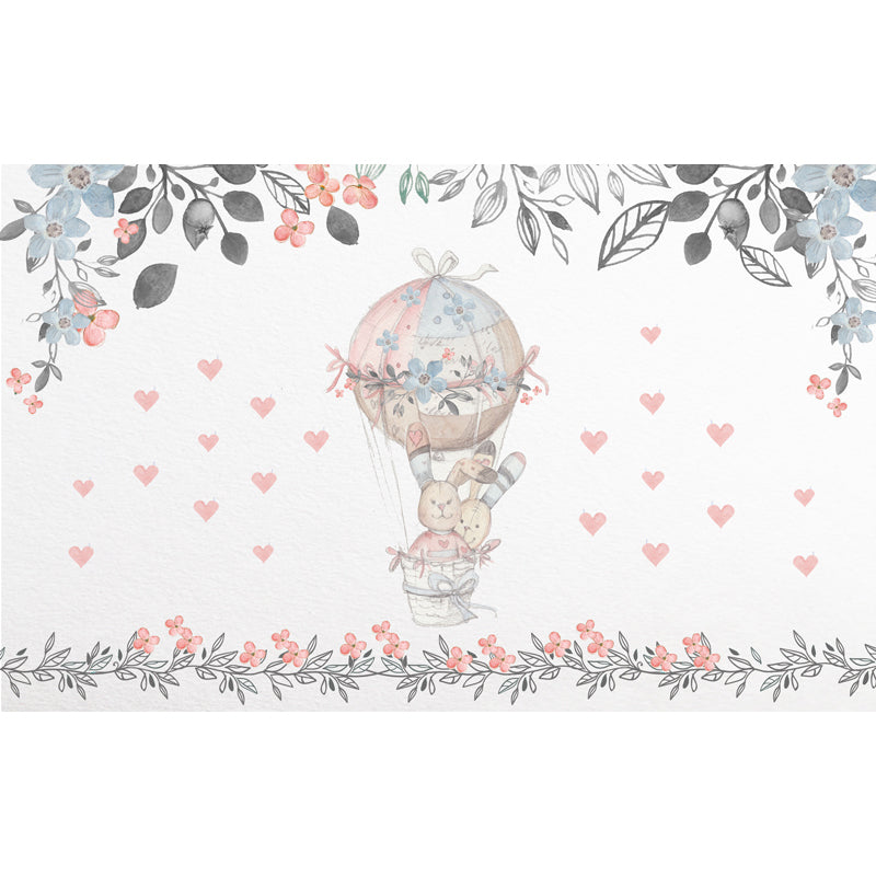 Non-Woven Decorative Mural Children's Art Cartoon Animals Wall Decor, Custom Printed Clearhalo 'Wall Decor' 'Wall Mural' 1921064