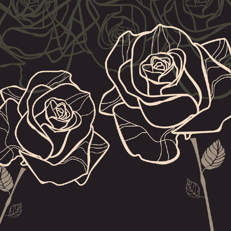 Contemporary Flower Print Mural Pastel Color Florentine Wall Art, Made to Measure Clearhalo 'Wall Decor' 'Wall Mural' 1921114