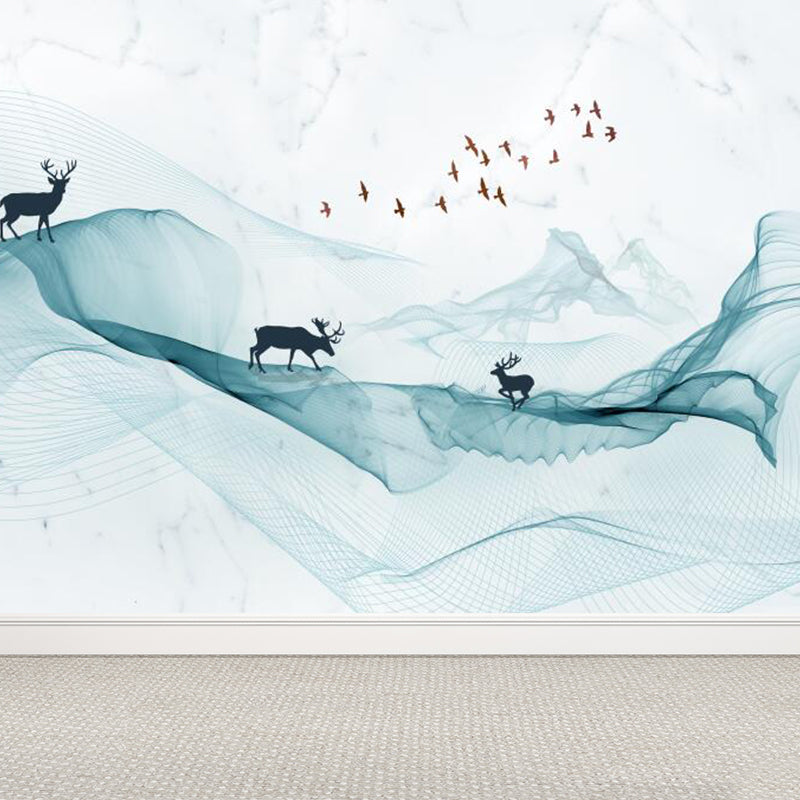 Stain Resistant Abstract Pattern Mural Non-Woven Modern Wall Decor for Girls Room Clearhalo 'Wall Decor' 'Wall Mural' 1921138