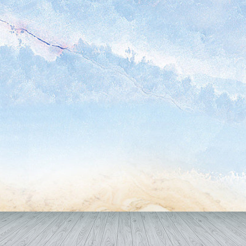 Pastel Color Granite Effect Mural Wallpaper for Decoration Modern Living Room Wall Art Blue Clearhalo 'Wall Decor' 'Wall Mural' 1921186