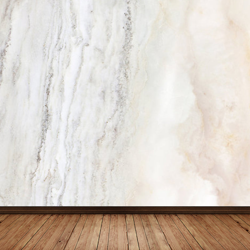 Pastel Color Granite Effect Mural Wallpaper for Decoration Modern Living Room Wall Art White Clearhalo 'Wall Decor' 'Wall Mural' 1921196