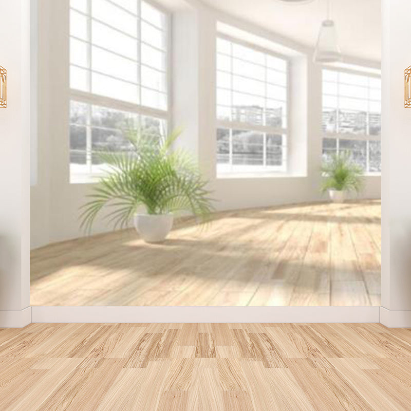 3D Illusion Mural Wallpaper Pastel Color Creative Wall Covering for Girls Bedroom Beige custom Clearhalo 'Wall Decor' 'Wall Mural' 1921297