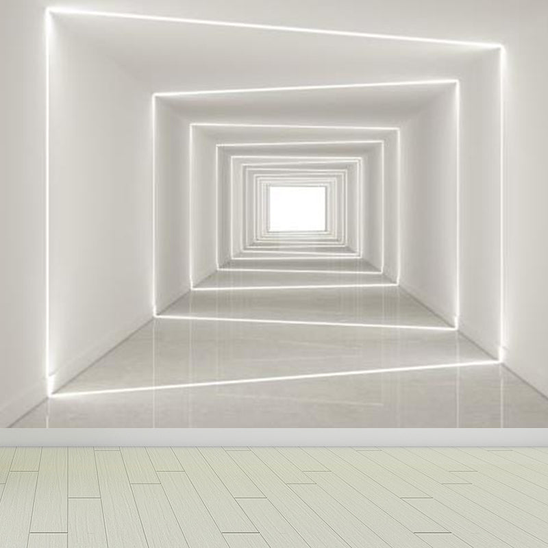 Novelty 3D Design Mural Decal Light Color Waterproofing Wall Decor for Dining Room Grey Clearhalo 'Wall Decor' 'Wall Mural' 1921321