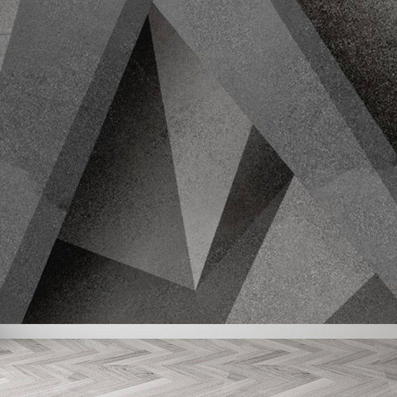 Creative Extensive Space Mural Wallpaper Soft Color Three-Dimensional Space Wall Art Black Clearhalo 'Wall Decor' 'Wall Mural' 1921331