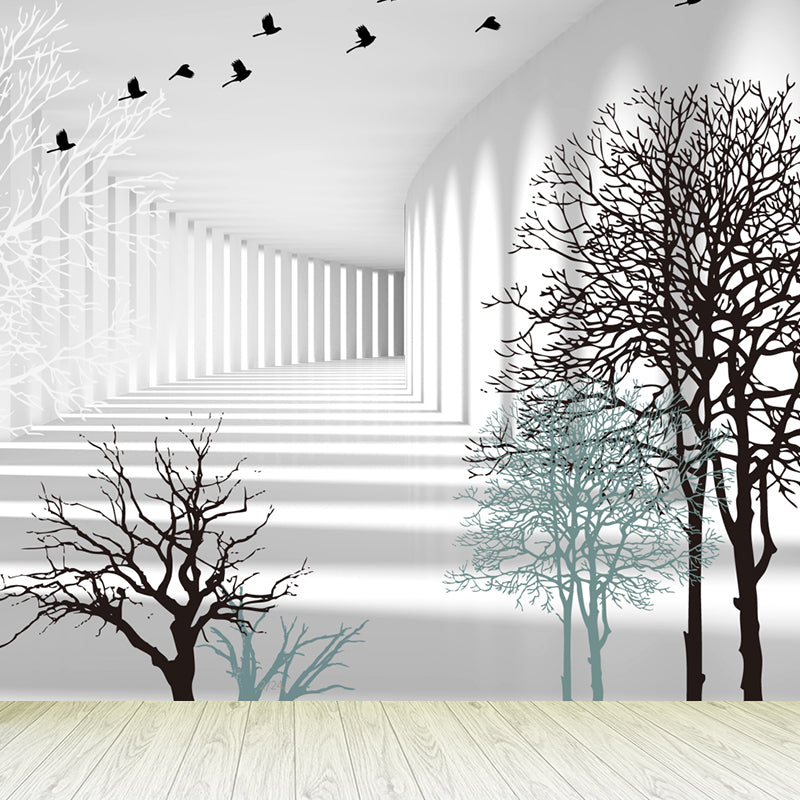 Creative Extensive Space Mural Wallpaper Soft Color Three-Dimensional Space Wall Art Clearhalo 'Wall Decor' 'Wall Mural' 1921338