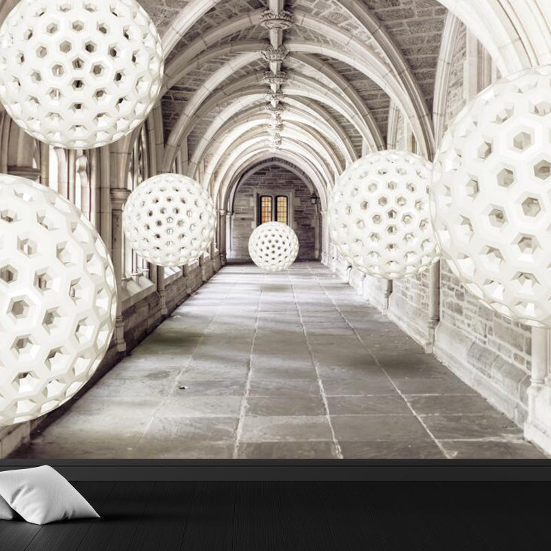 Creative Extensive Space Mural Wallpaper Soft Color Three-Dimensional Space Wall Art Clearhalo 'Wall Decor' 'Wall Mural' 1921352