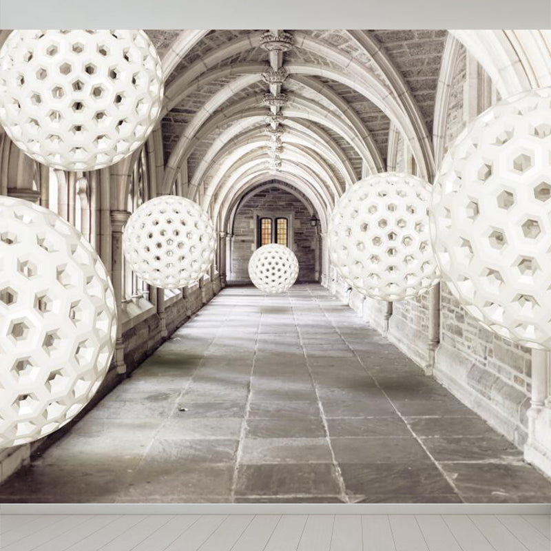 Creative Extensive Space Mural Wallpaper Soft Color Three-Dimensional Space Wall Art Clearhalo 'Wall Decor' 'Wall Mural' 1921353