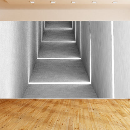 Novelty Girls Mural Wallpaper Corridor Construction Pattern Pastel Color Wall Decor Grey Clearhalo 'Wall Decor' 'Wall Mural' 1921376