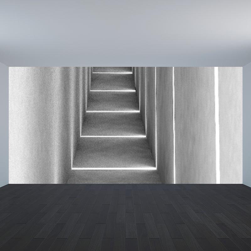 Novelty Girls Mural Wallpaper Corridor Construction Pattern Pastel Color Wall Decor Clearhalo 'Wall Decor' 'Wall Mural' 1921377