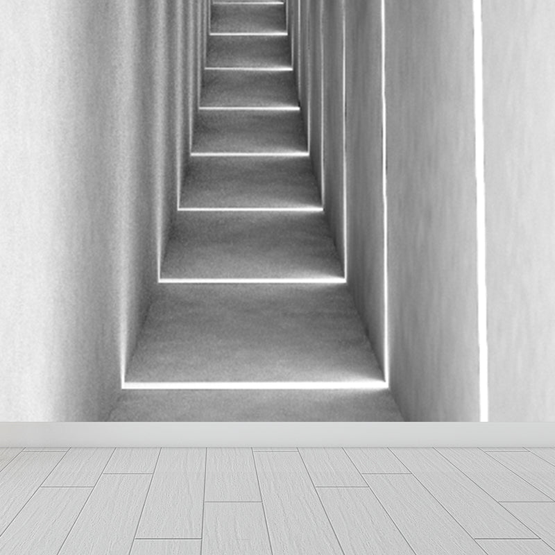 Novelty Girls Mural Wallpaper Corridor Construction Pattern Pastel Color Wall Decor Clearhalo 'Wall Decor' 'Wall Mural' 1921378