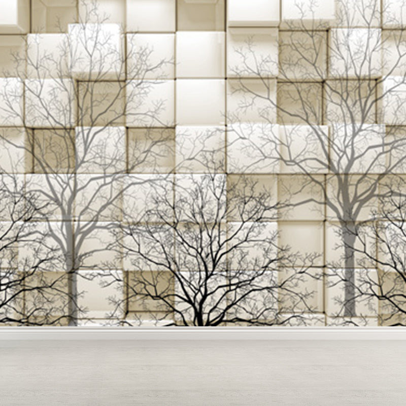 Creative 3D Effect Mural Non-Woven Stain Resistant Soft Color Wall Art for Living Room Clearhalo 'Wall Decor' 'Wall Mural' 1921382