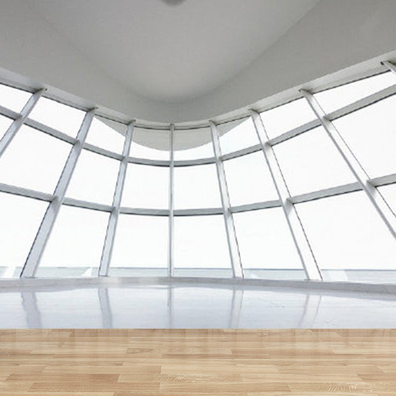 Pastel Color 3D View Mural Wallpaper for Decoration Creative Living Room Wall Art Light Gray Clearhalo 'Wall Decor' 'Wall Mural' 1921406