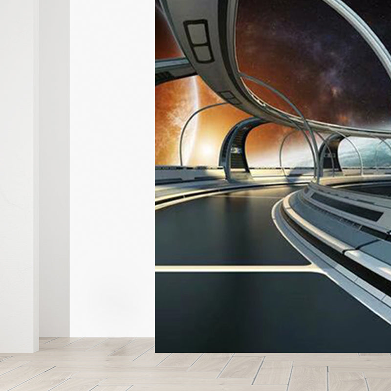 Pastel Color 3D View Mural Wallpaper for Decoration Creative Living Room Wall Art Clearhalo 'Wall Decor' 'Wall Mural' 1921418