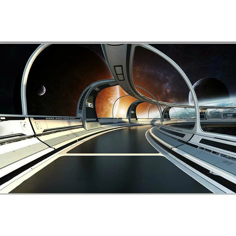 Pastel Color 3D View Mural Wallpaper for Decoration Creative Living Room Wall Art Clearhalo 'Wall Decor' 'Wall Mural' 1921419