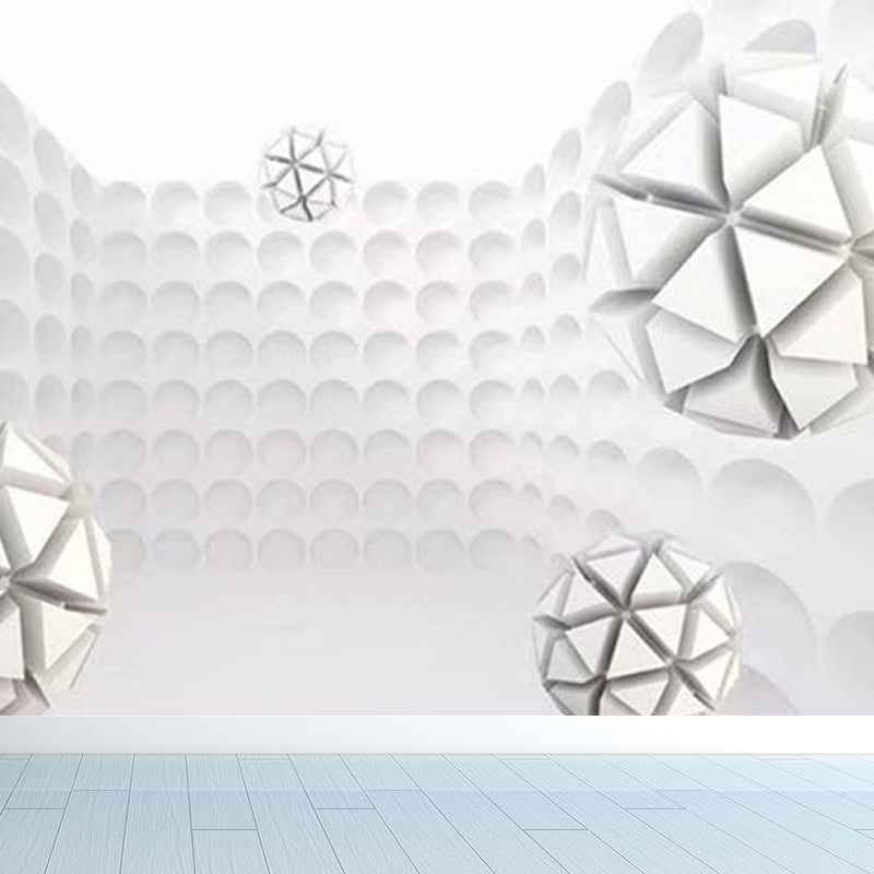 Pastel Color 3D View Mural Wallpaper for Decoration Creative Living Room Wall Art Clearhalo 'Wall Decor' 'Wall Mural' 1921428