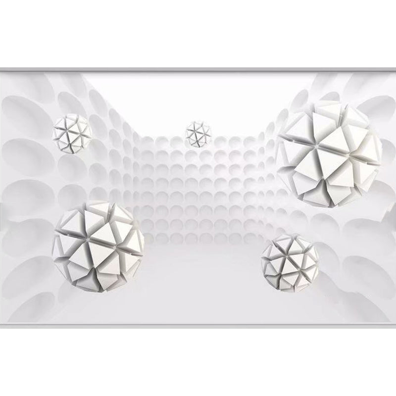 Pastel Color 3D View Mural Wallpaper for Decoration Creative Living Room Wall Art Clearhalo 'Wall Decor' 'Wall Mural' 1921429