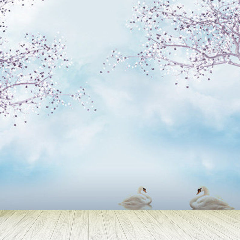 Non-Woven Decorative Wall Mural Modern Cartoon Animals Wall Covering for Living Room Clearhalo 'Wall Decor' 'Wall Mural' 1921492