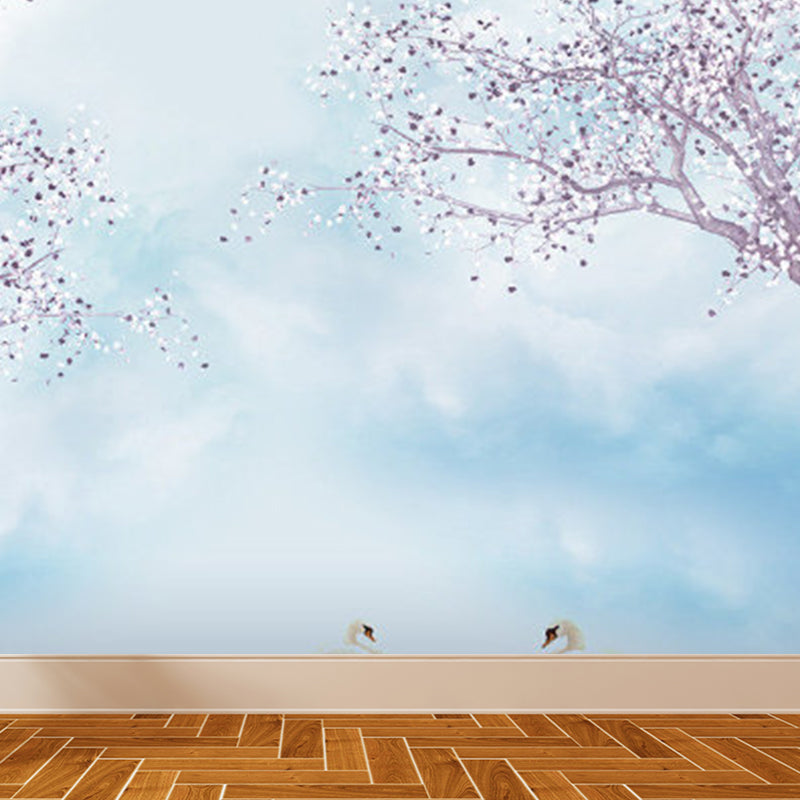 Non-Woven Decorative Wall Mural Modern Cartoon Animals Wall Covering for Living Room Clearhalo 'Wall Decor' 'Wall Mural' 1921493